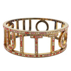 Bangle Bracelet Gold and Rhinestone