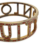 Bangle Bracelet Gold and Rhinestone