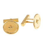 Button Cufflinks 14K Yellow Gold Bracelet