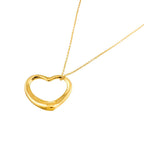Heart Necklace Watch 18K Yellow Gold 22