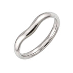 Wide Curved Band Ring Platinum