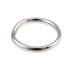 Wide Curved Band Ring Platinum