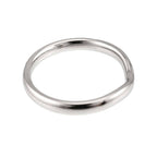 Wide Curved Band Ring Platinum