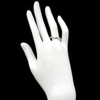 Wide Curved Band Ring Platinum