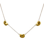 Bean Pendant Necklace 18K Yellow Gold 7.5mm