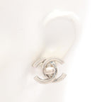 CC Logo Turnlock Clip-On Earrings Silver-Tone Metal Silver-Tone Metal