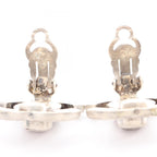 CC Logo Turnlock Clip-On Earrings Silver-Tone Metal Silver-Tone Metal