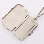 Monogram Pendant Necklace Metal Silver