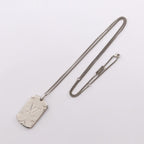 Monogram Pendant Necklace Metal Silver