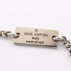 Monogram Pendant Necklace Metal Silver