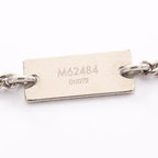 Monogram Pendant Necklace Metal Silver