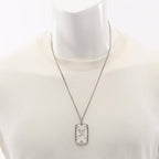 Monogram Pendant Necklace Metal Silver