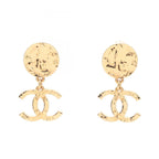 CC Logo Clip-On Earrings Metal Gold-Tone Metal