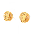 CC Logo Clip-On Earrings Metal Gold-Tone Metal
