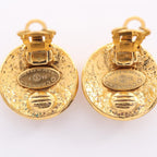 CC Logo Clip-On Earrings Metal Gold-Tone Metal