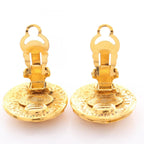 CC Logo Clip-On Earrings Metal Gold-Tone Metal