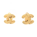 CC Logo Clip-On Earrings Metal Gold-Tone Metal