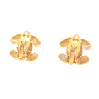 CC Logo Clip-On Earrings Metal Gold-Tone Metal