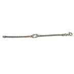 Vintage Double Rope Center Knot Bracelet Sterling Silver