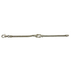 Vintage Double Rope Center Knot Bracelet Sterling Silver