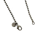 Oval Tag Pendant Necklace Sterling Silver