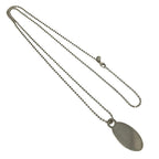 Oval Tag Pendant Necklace Sterling Silver
