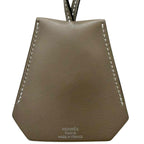 Pendant Necklace Swift Leather Etoupe Large