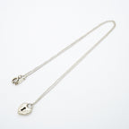 Heart Lock Pendant Necklace Sterling Silver