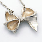 Ribbon Pendant Necklace Sterling Silver