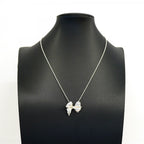 Ribbon Pendant Necklace Sterling Silver