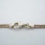 Center Knot Double Rope Pendant Necklace Sterling Silver