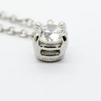 Solitaire Pendant Necklace Platinum with Diamond