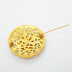 CC Logo Circle Brooch Metal