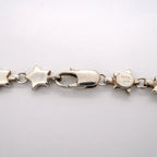 Puff Star Pendant Necklace Sterling Silver