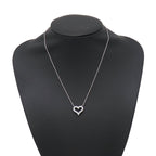 Sentimental Heart Pendant Necklace Platinum
