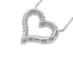 Sentimental Heart Pendant Necklace Platinum
