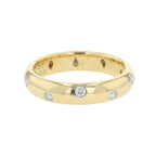 Band Ring Platinum and 18K Yellow Gold With Diamond