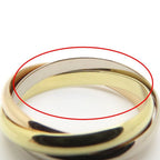Vendome Louis Cartier Band Ring 18K Tricolor Gold