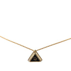Pendant Necklace Gold and Rhinestone