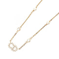 Pendant Necklace Artificial Pearl and Gold and Rhinestone