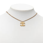 CC Logo Chain Pendant Necklace Metal