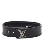 Monogram Bracelet Black Leather