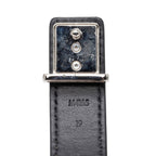 Monogram Bracelet Black Leather