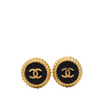 CC Logo Clip-On Earrings Gold-Tone Metal Gold-Tone Metal