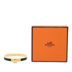 Kelly Bracelet Black Leather and Gold