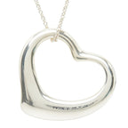 Open Heart Pendant Necklace Sterling Silver 32.3mm