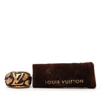 Band Ring Brown Wood and Metallic Gold