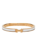 Bracelet Gold and White Enamel Mini