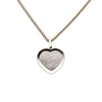 CC Logo Heart Pendant Necklace Gold-Tone Metal