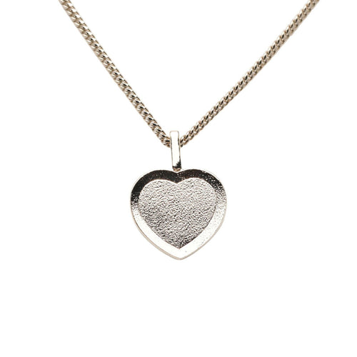 CC Logo Heart Pendant Necklace Gold-Tone Metal